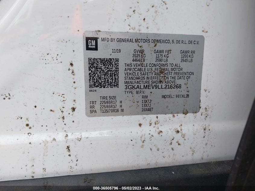 2020 GMC TERRAIN SLE - 3GKALMEV9LL216268