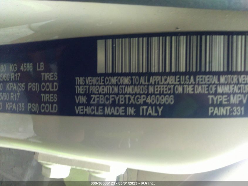 2016 FIAT 500X EASY - ZFBCFYBTXGP460966