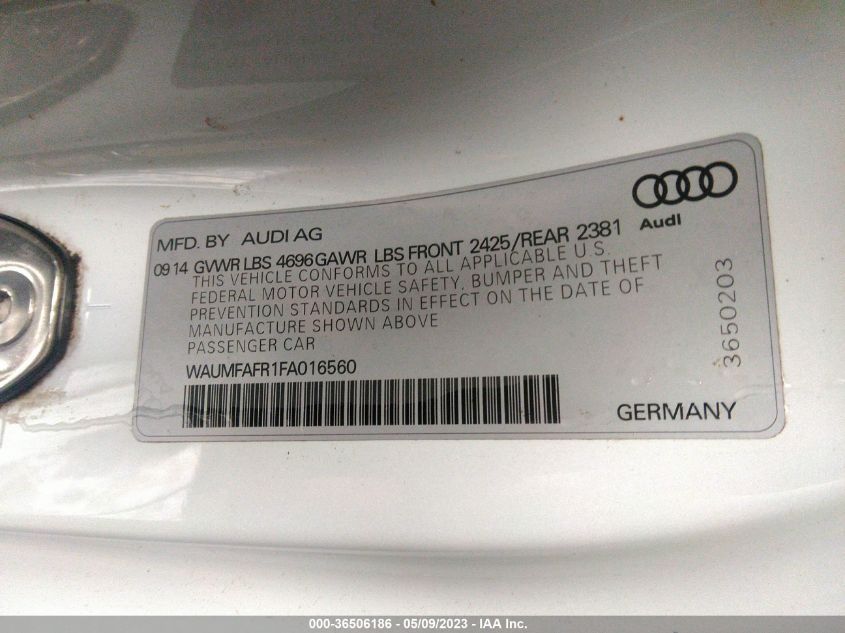 2015 AUDI A5 PREMIUM PLUS - WAUMFAFR1FA016560