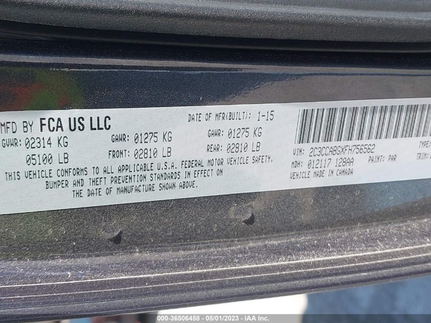 2015 CHRYSLER 300 300S - 2C3CCABGXFH756562