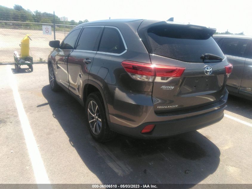 2019 TOYOTA HIGHLANDER SE/XLE - 5TDKZRFH7KS564387