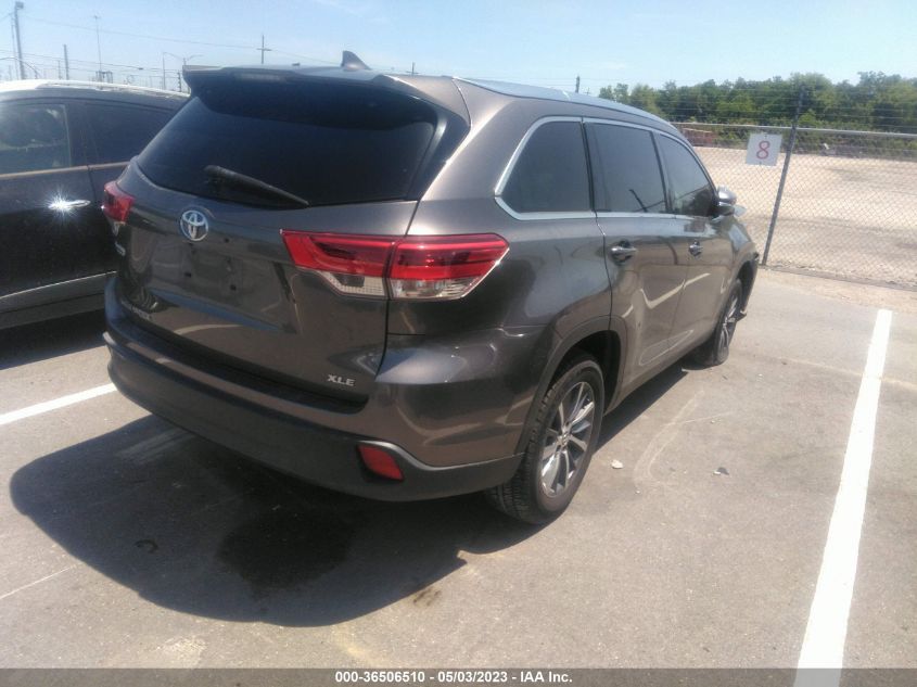 2019 TOYOTA HIGHLANDER SE/XLE - 5TDKZRFH7KS564387