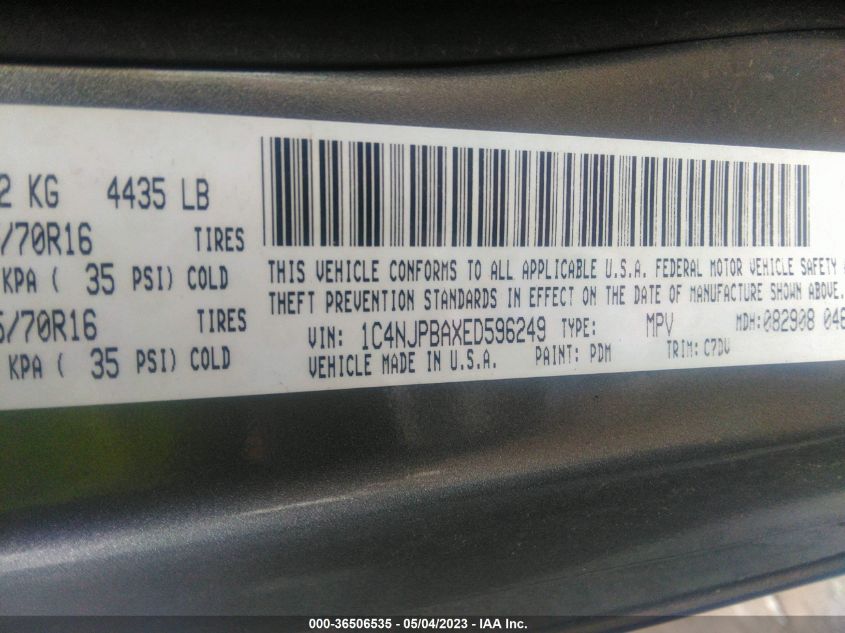 2014 JEEP PATRIOT SPORT - 1C4NJPBAXED596249