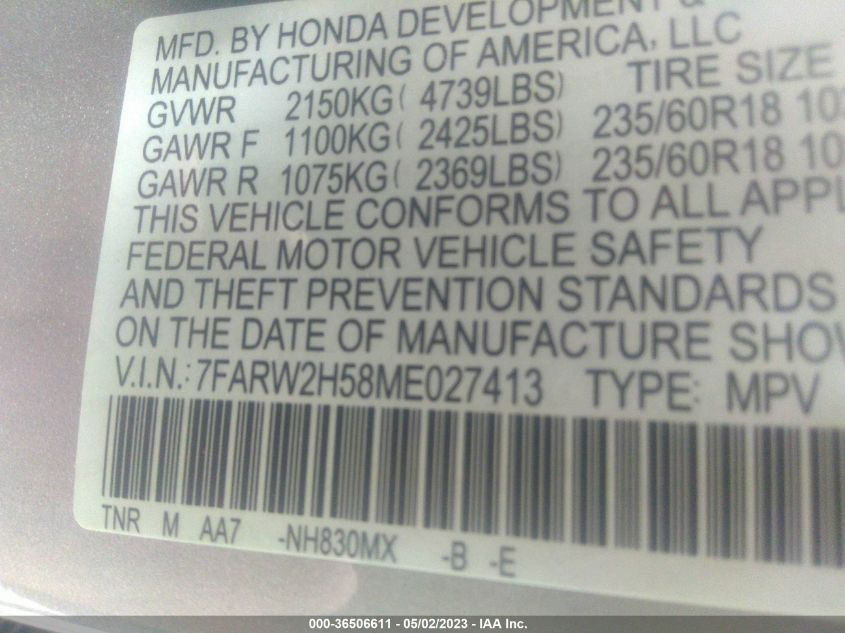 2021 HONDA CR-V EX - 7FARW2H58ME027413