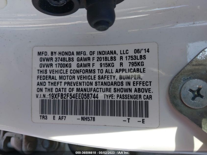 2014 HONDA CIVIC SEDAN LX - 19XFB2F54EE058744