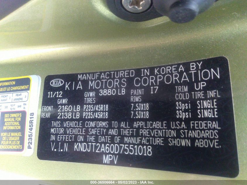 2013 KIA SOUL ! - KNDJT2A60D7551018