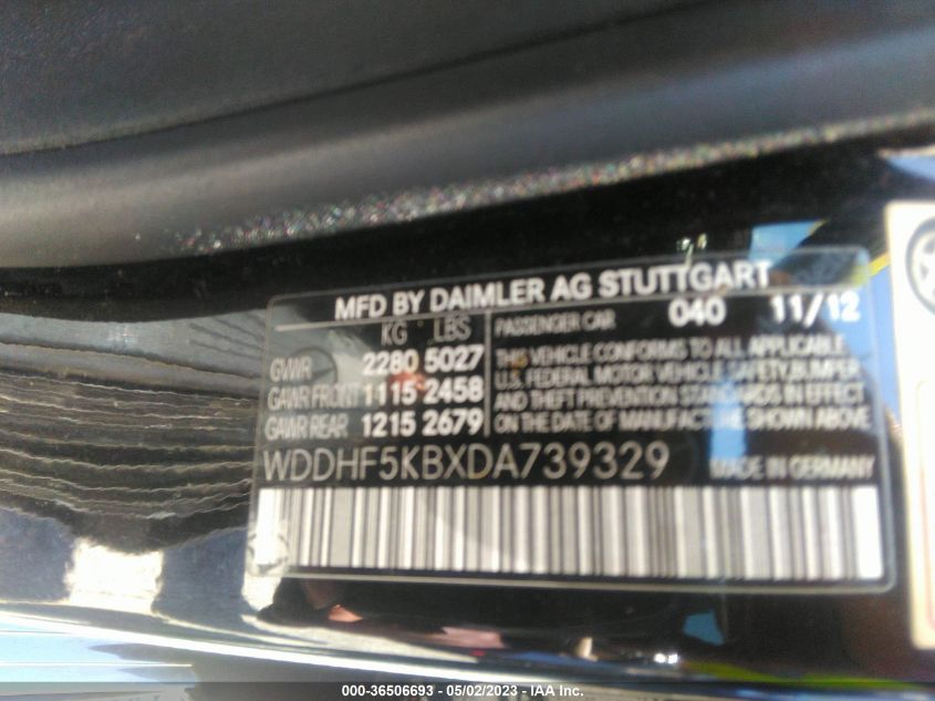 2013 MERCEDES-BENZ E-CLASS E 350 - WDDHF5KBXDA739329
