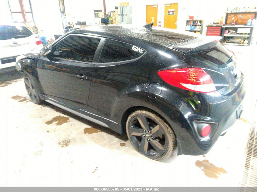 2013 HYUNDAI VELOSTER TURBO W/BLACK INT - KMHTC6AE2DU178553