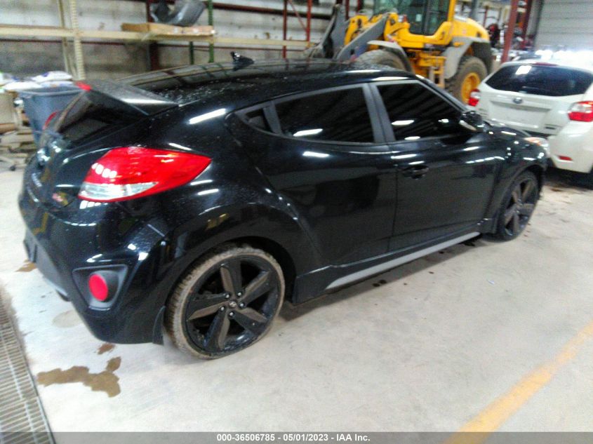 2013 HYUNDAI VELOSTER TURBO W/BLACK INT - KMHTC6AE2DU178553