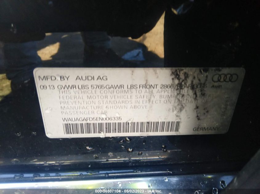 2014 AUDI A8 3.0T - WAUAGAFD5EN006335