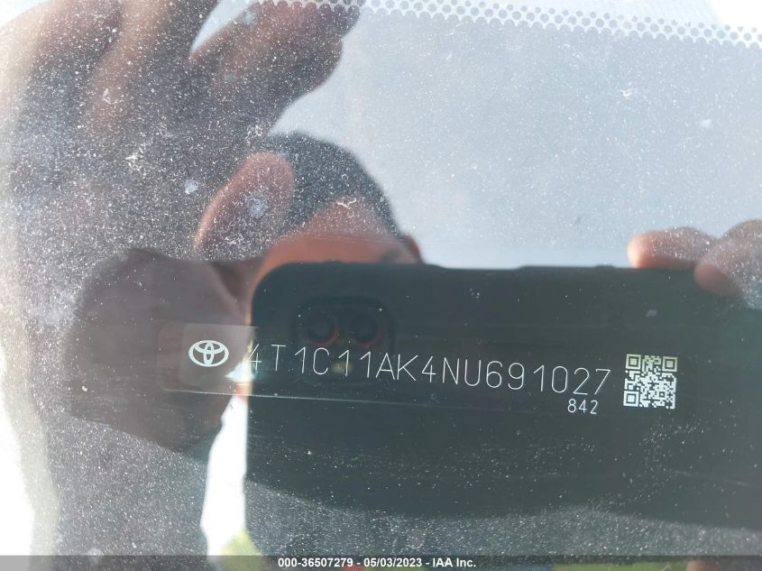 2022 TOYOTA CAMRY LE - 4T1C11AK4NU691027