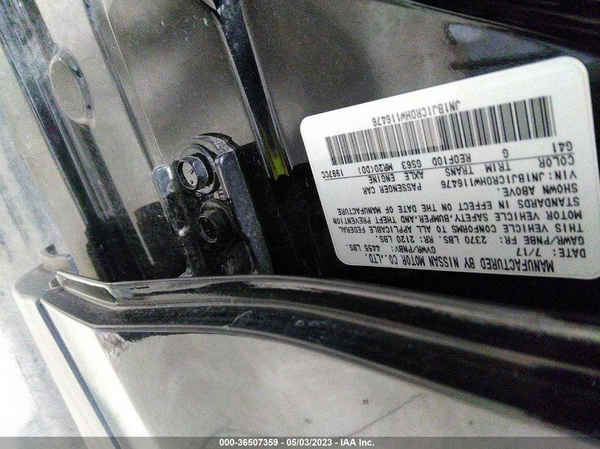 2017 NISSAN ROGUE SPORT SV - JN1BJ1CR0HW116476