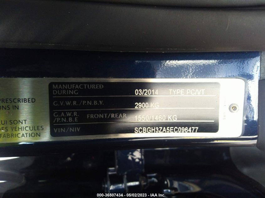 2014 BENTLEY CONTINENTAL GTC V8 S - SCBGH3ZA5EC096477