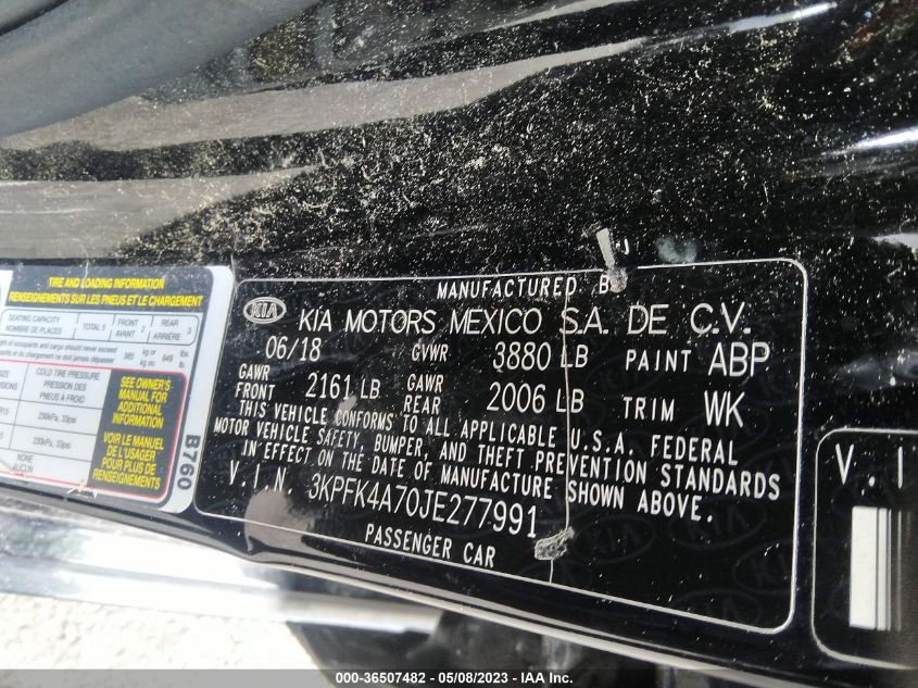 2018 KIA FORTE LX - 3KPFK4A70JE277991
