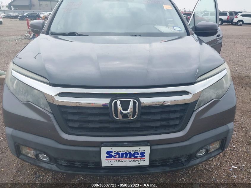 2017 HONDA RIDGELINE RTL - 5FPYK2F53HB003460