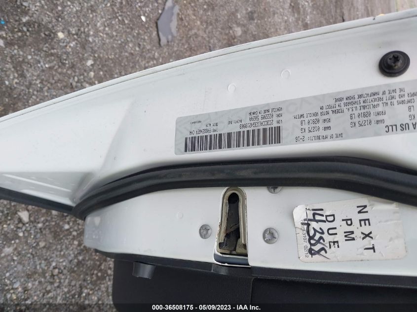 2016 CHRYSLER 300 300C - 2C3CCAEG3GH219903