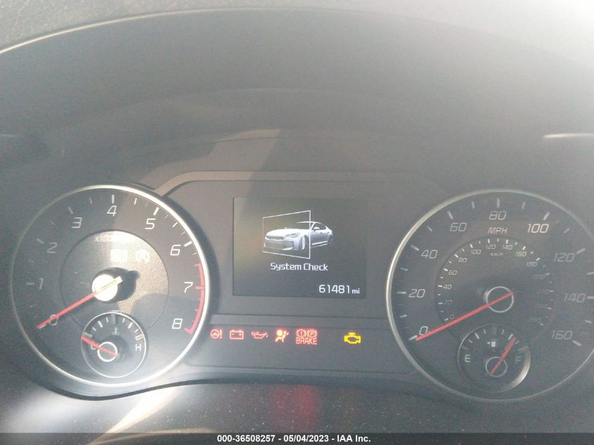 2019 KIA STINGER BASE - KNAE15LA6K6047681