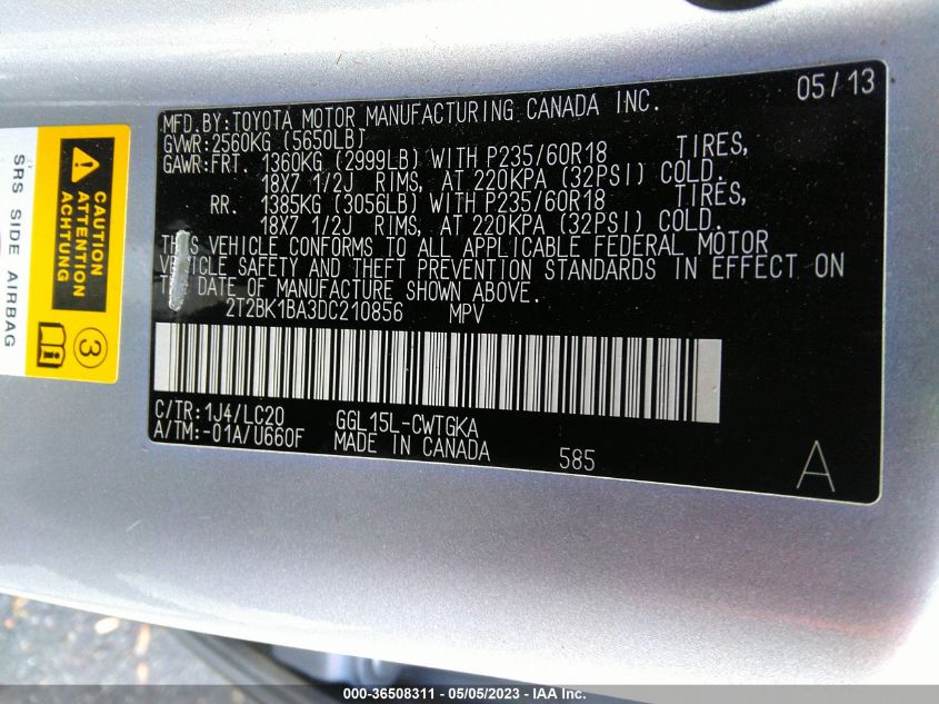 2013 LEXUS RX 350 - 2T2BK1BA3DC210856