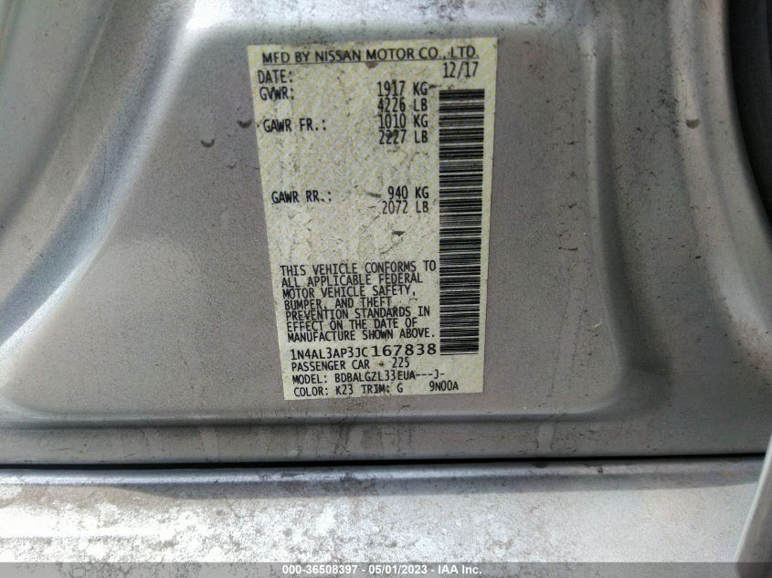 2018 NISSAN ALTIMA 2.5 S - 1N4AL3AP3JC167838