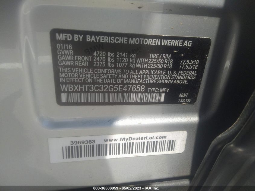 2016 BMW X1 XDRIVE28I - WBXHT3C32G5E47658
