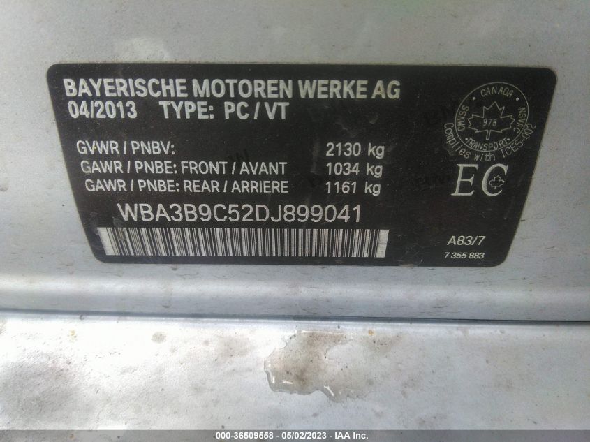 2013 BMW 3 SERIES 335I XDRIVE - WBA3B9C52DJ899041