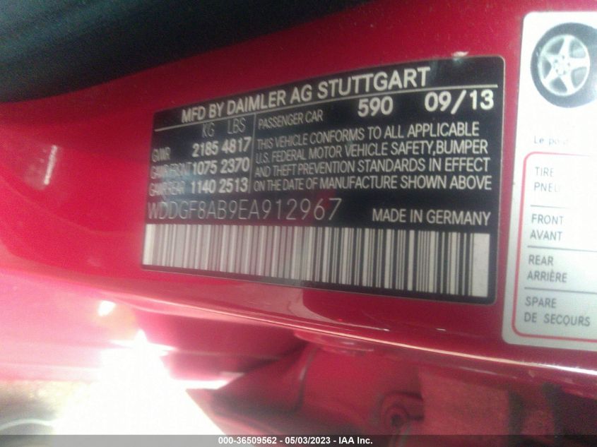 2014 MERCEDES-BENZ C-CLASS C 300 - WDDGF8AB9EA912967