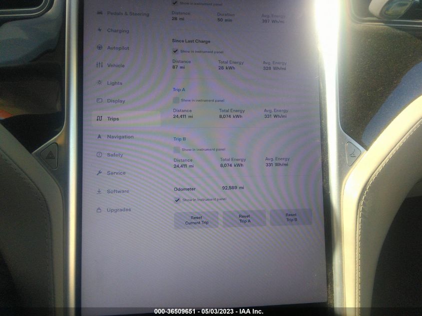 2015 TESLA MODEL S 85D/70D/90D/P90D - 5YJSA1S20FF086382