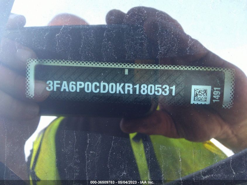2019 FORD FUSION SEL - 3FA6P0CD0KR180531