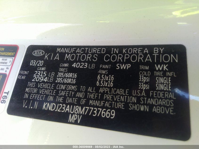 2021 KIA SOUL LX - KNDJ23AU8M7737669