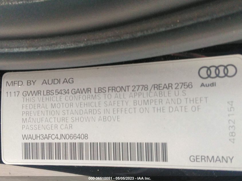 2018 AUDI A6 PRESTIGE - WAUH3AFC4JN066408