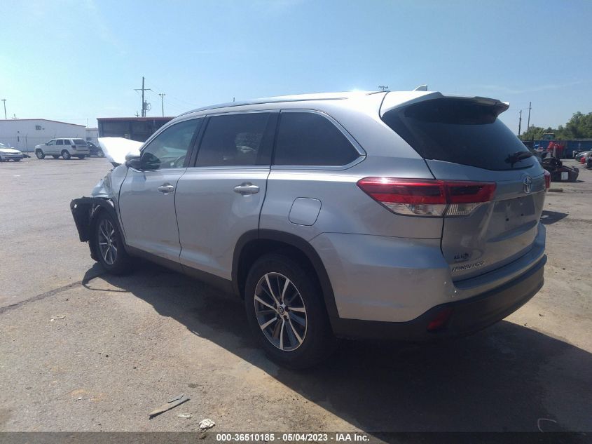 2019 TOYOTA HIGHLANDER SE/XLE - 5TDKZRFHXKS351613