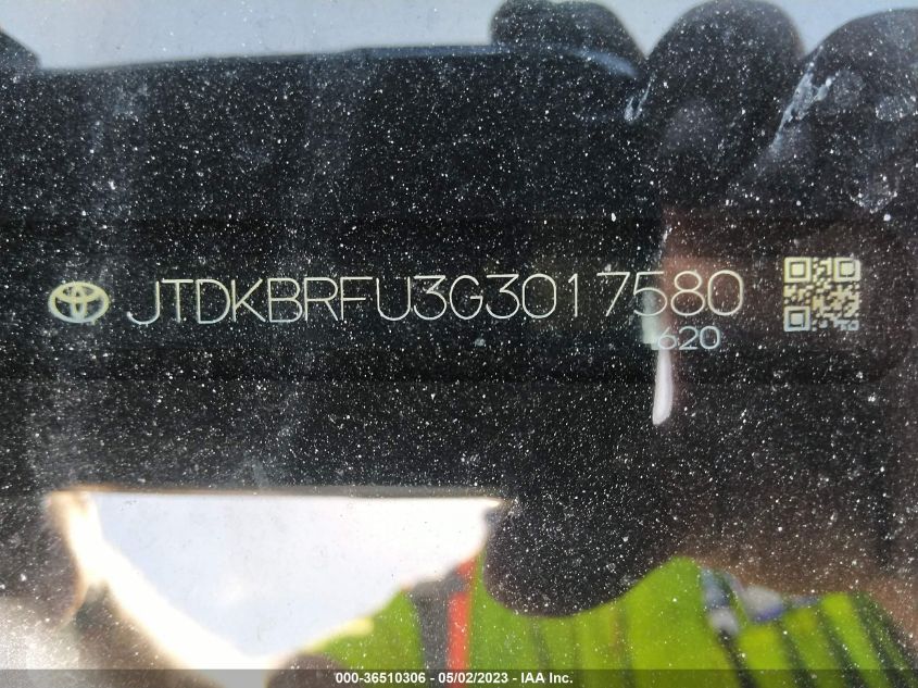 2016 TOYOTA PRIUS TWO - JTDKBRFU3G3017580