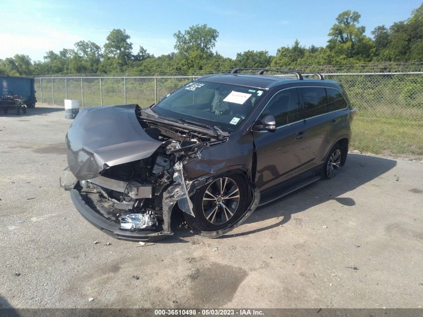 2016 TOYOTA HIGHLANDER XLE - 5TDKKRFH4GS503221