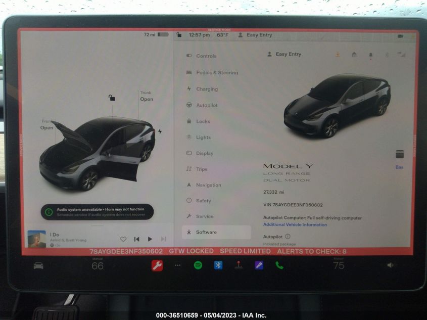 2022 TESLA MODEL Y LONG RANGE - 7SAYGDEE3NF350602