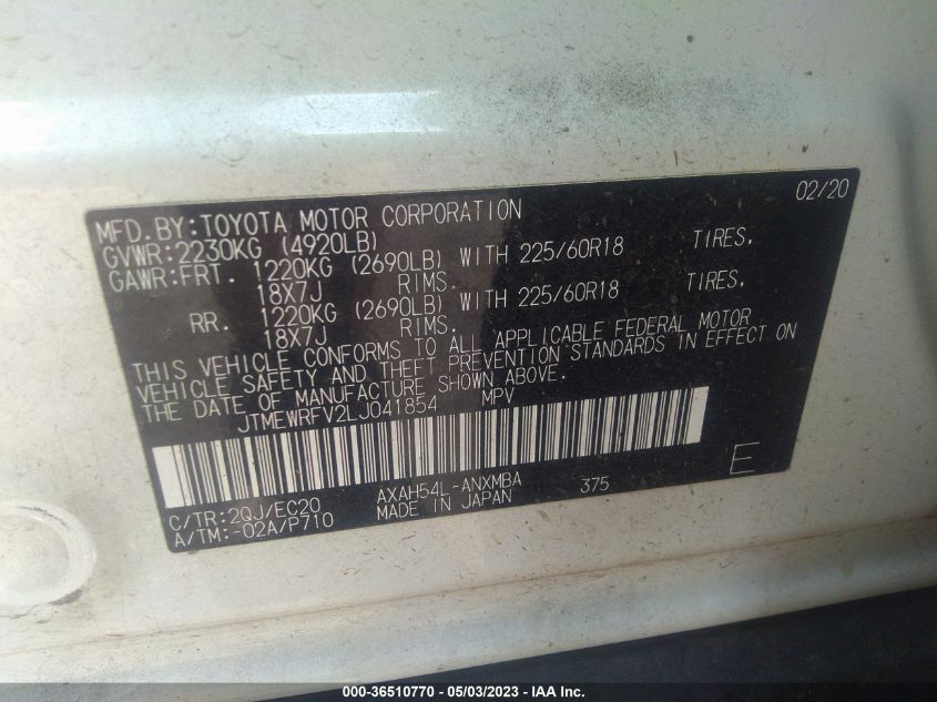 2020 TOYOTA RAV4 HYBRID XSE - JTMEWRFV2LJ041854