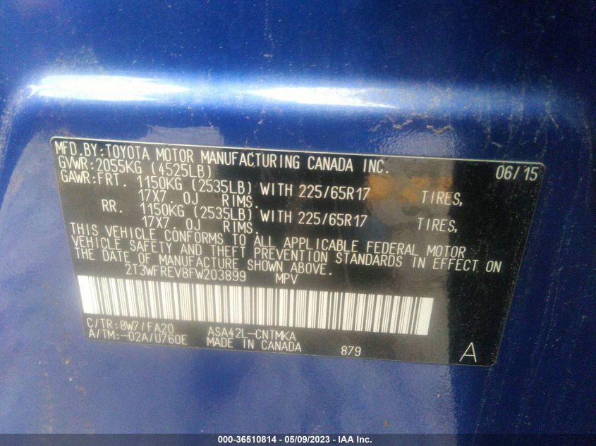 2015 TOYOTA RAV4 XLE - 2T3WFREV8FW203899