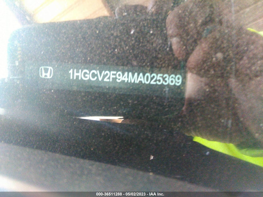 VIN 1HGCV2F94MA025369 2021 HONDA ACCORD SEDAN TOURING