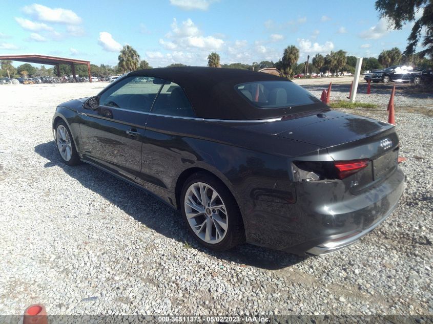 2021 AUDI A5 CABRIOLET PREMIUM PLUS WAUWAGF5XMN006140