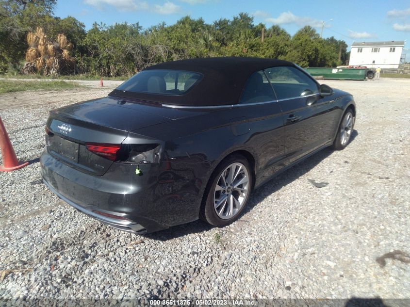 2021 AUDI A5 CABRIOLET PREMIUM PLUS WAUWAGF5XMN006140