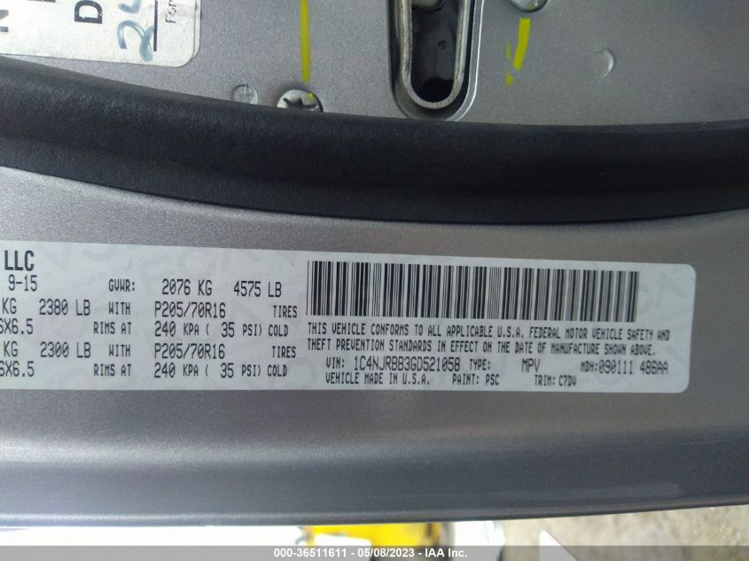 2016 JEEP PATRIOT SPORT - 1C4NJRBB3GD521058
