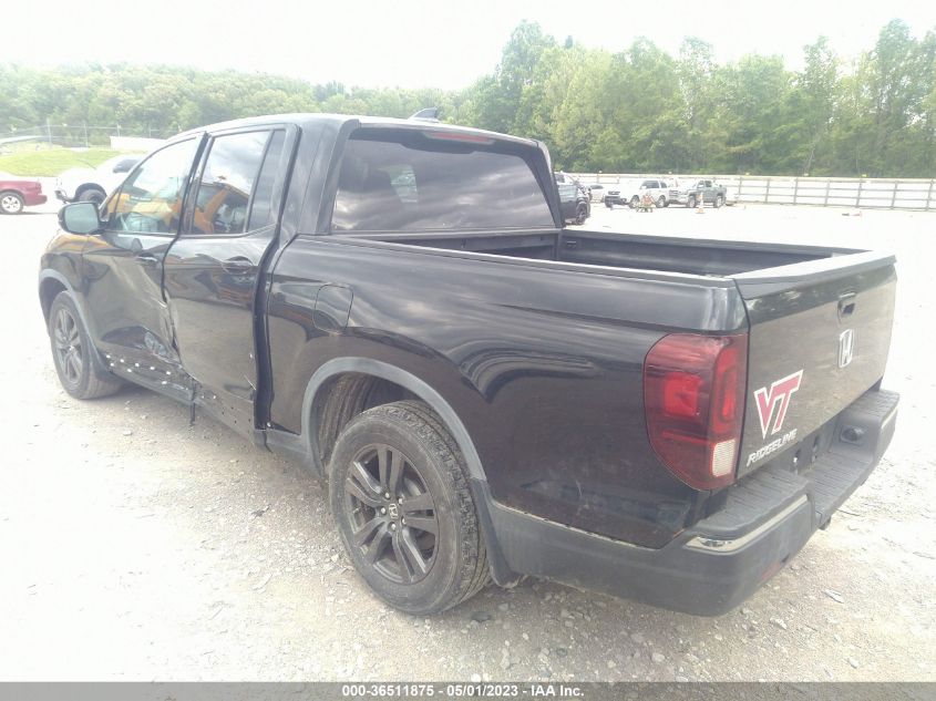 2017 HONDA RIDGELINE SPORT - 5FPYK2F1XHB006322