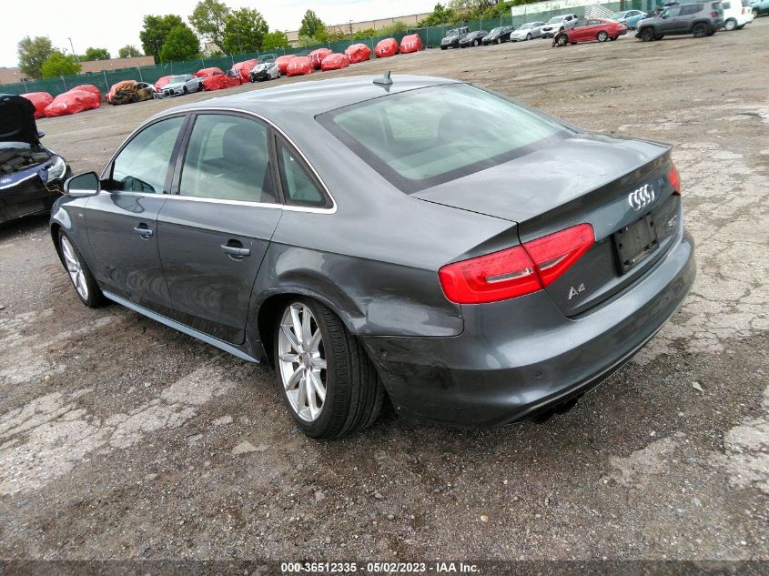 2014 AUDI A4 PREMIUM PLUS - WAUFFAFL7EA128444