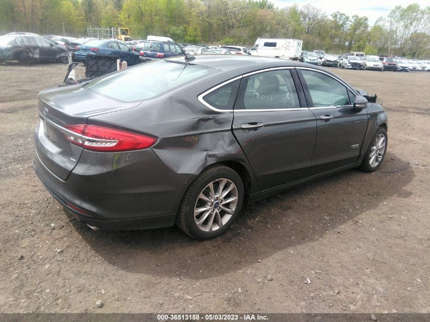 2017 FORD FUSION ENERGI SE - 3FA6P0PUXHR376835