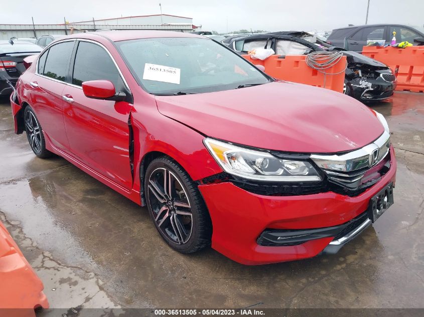 2017 HONDA ACCORD SEDAN SPORT - 1HGCR2F52HA064310