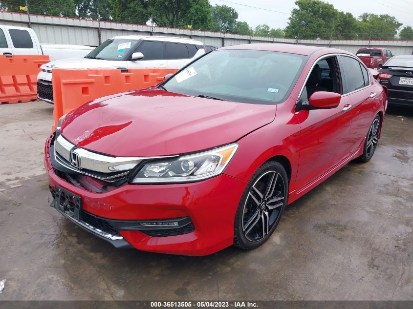 2017 HONDA ACCORD SEDAN SPORT - 1HGCR2F52HA064310