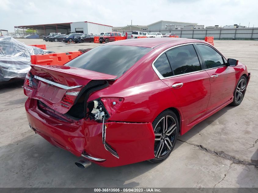 2017 HONDA ACCORD SEDAN SPORT - 1HGCR2F52HA064310