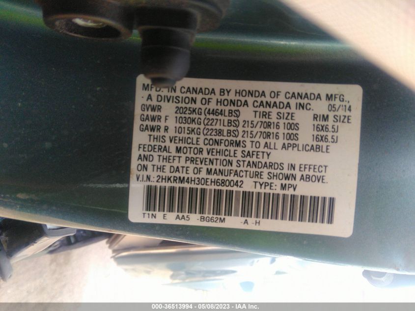 2014 HONDA CR-V LX - 2HKRM4H30EH680042