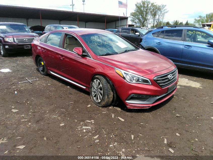 2016 HYUNDAI SONATA 2.4L SPORT - 5NPE34AF0GH431216