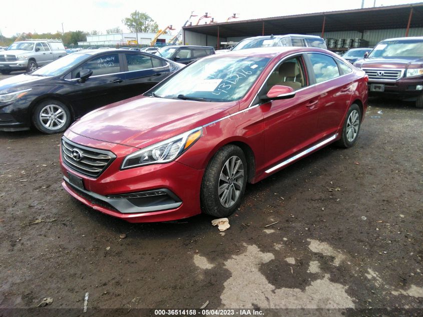 2016 HYUNDAI SONATA 2.4L SPORT - 5NPE34AF0GH431216