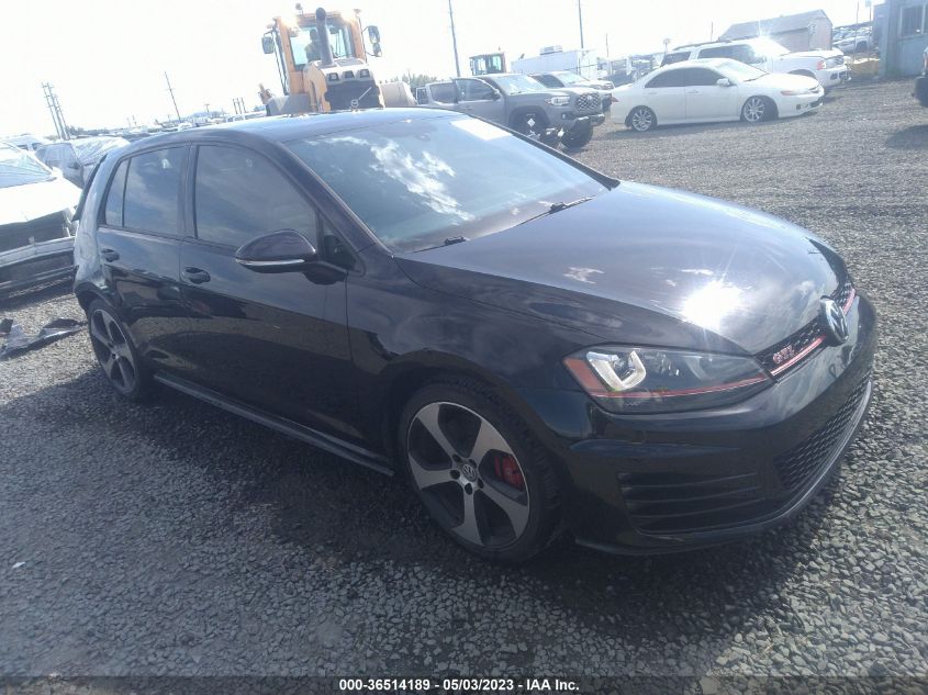 2016 VOLKSWAGEN GOLF GTI SE W/PERFORMANCE PKG - 3VW547AU9GM062280